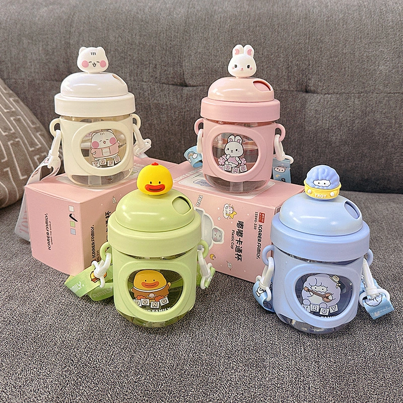 ICARER FAMILY Cartoon Cup Cute ABS Silicone Soft Feeling Cartoon Cup Coffee for Babies Girl Boys Children Sporting