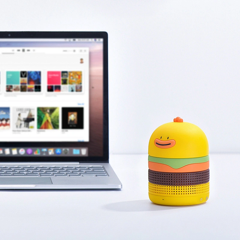 ICARER FAMILY Big Sound Bass Hamburger Wireless Speaker Wireless Portable  Speaker with 1800mah Rechargeable Battery