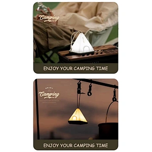 Tent Design LED Night Light  Soft Glow USB Rechargeable Lamp for Bedroom