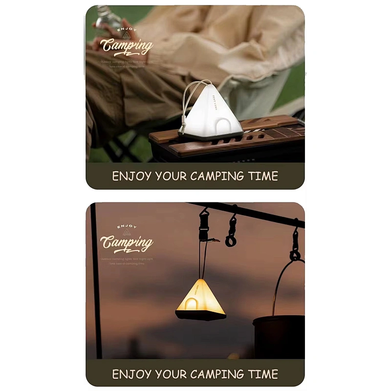 Tent Design LED Night Light  Soft Glow USB Rechargeable Lamp for Bedroom