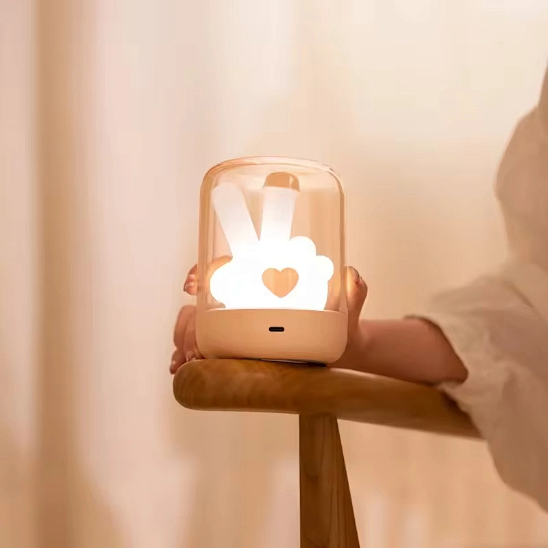 Creative Gift ABS Home Room Unique Decoration Table Lighting Lamp USB Led Battery Rechargeable Children Night Light for Kids
