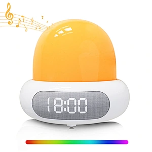 LED Display Alarm Clock with Dimmer Night Light for Desks and Bedrooms Music Clock Night Light
