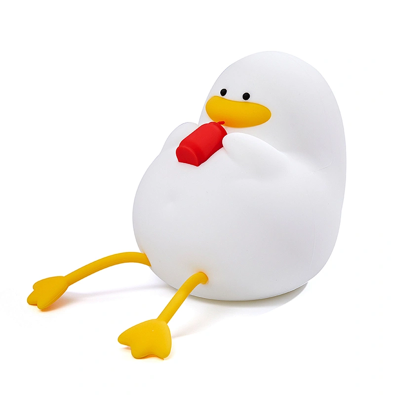 Cute Duck Pat Touch Table Lamp Smart Toy Light USB Kids Night Light for Bedroom with Legs Led Animal Light