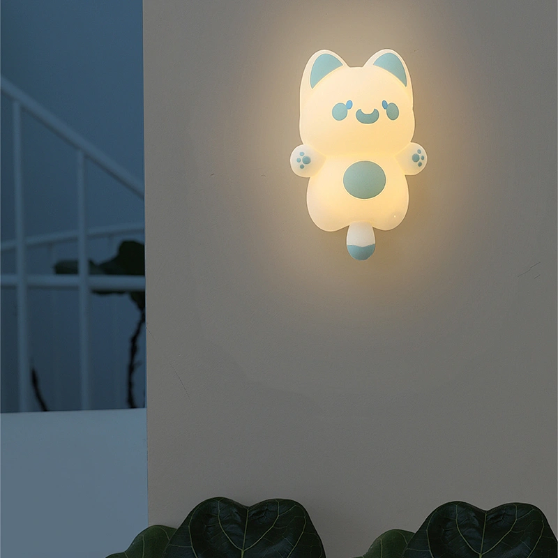Birthday Gift Cat Nightlight Pat Bedside Light Atmosphere Eye Protection Light Bedroom Sleep Light for Kids Baby Children