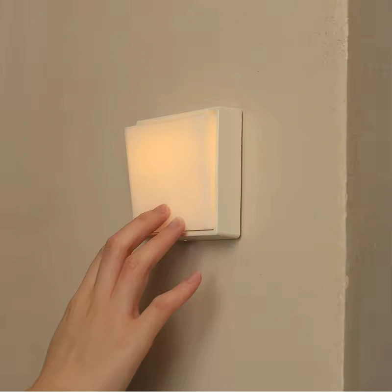 Creative LED Rechargeable Night Light Switch Control Night Magnetic Bedside Wall Night Light Bedroom Application