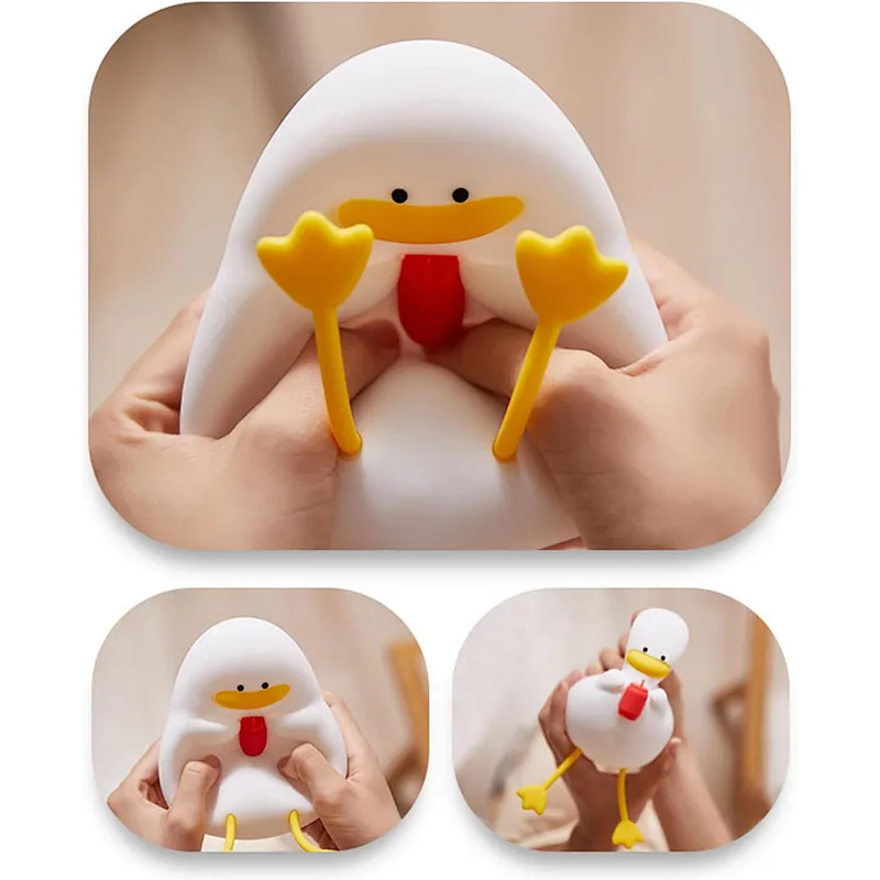 Touch Light Cute Fun Duck Night Lamp  Soft LED Light Sleep Night Light