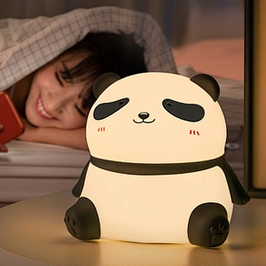 Cute Animal Silicone Night Lights Rechargeable Pat Cartoon Panda Night Light for Kids Baby Bedroom Decor