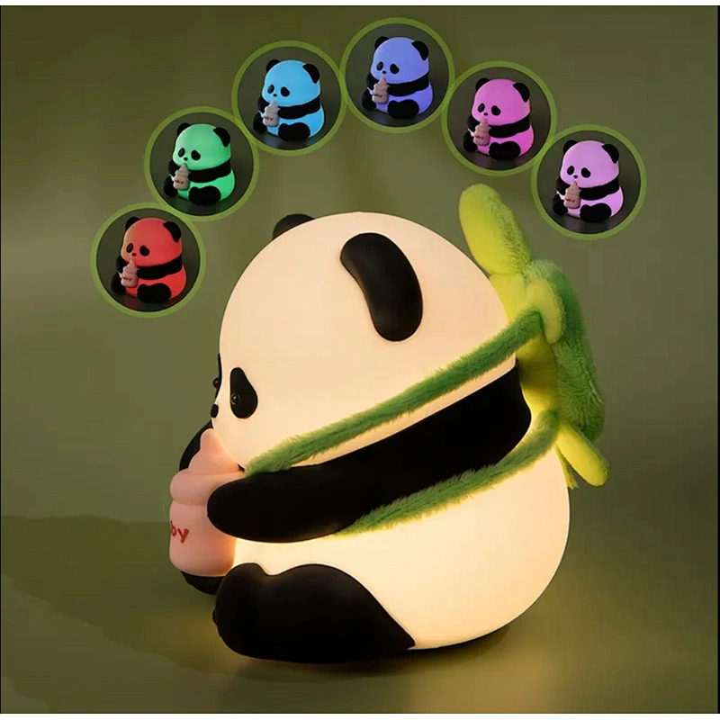 Floral Panda LED Night Light for Cozy and Fun Atmosphere Beside Lamp Touch Light