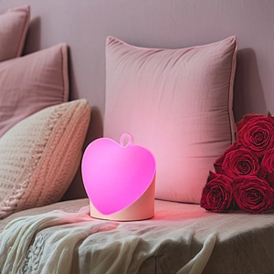 ICARER FAMILY LED Night Light Family Love Mini USB Rechargeable Silicone Lamp with Switch Valentine's Day Gift