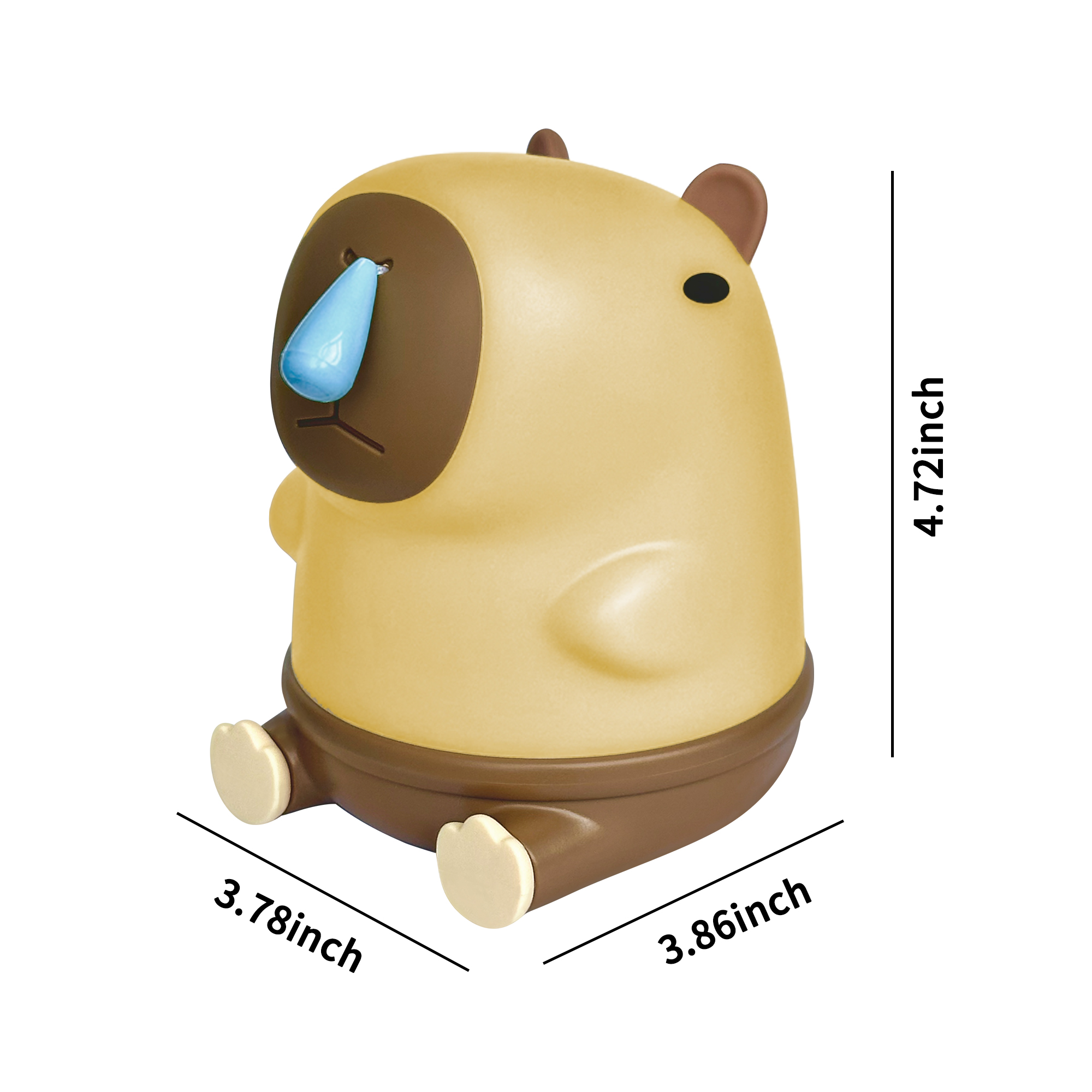 Touch Light Portable Capybara LED Light USB Rechargeable Lamp for Kids and Animal Lovers