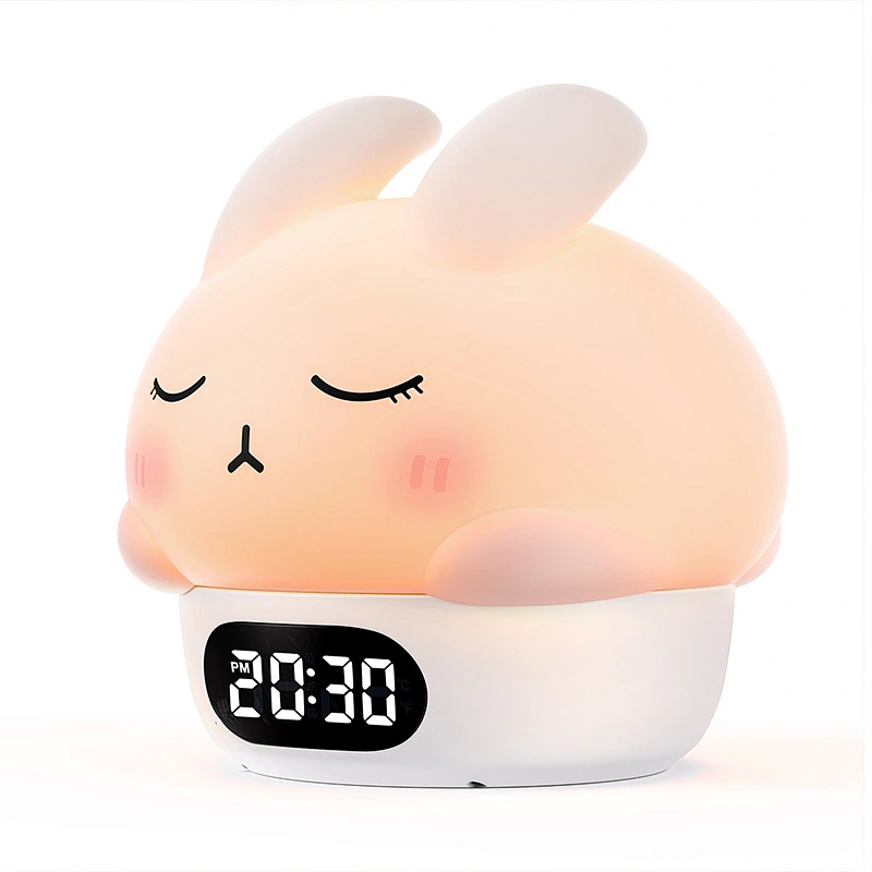 ICARER FAMILY Rechargeable Rabbit Night Light Touch Dimming Bunny Silicone Led Lamp Animal Night Light for Kids