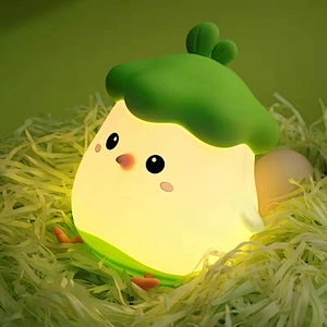 Cute Chicken Silicone Night Light for Baby Kids Use Table Lamp Bedside Bedroom Nursing Kids Night Light for Children