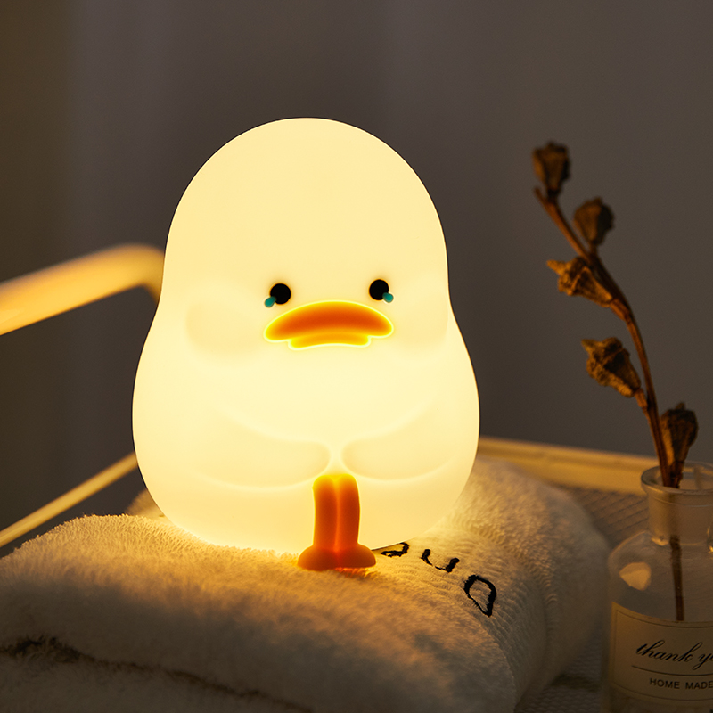 Animal Duck Night Led Lamp Kids Baby Children Home Rechargeable Table Lamp Decoration Bedside Bedroom Light Night Light