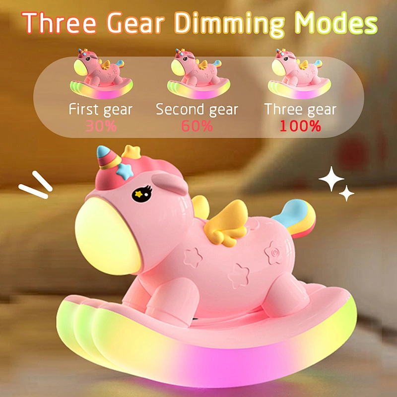 ICARER FAMILY Unicorn Night Light for Kids Night Light With Cute Cartoon Design Night Light for Bedroom
