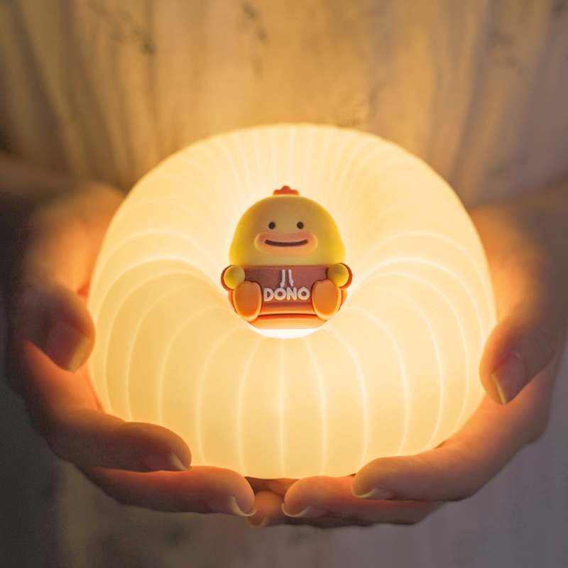 Soft Cat Silicone Baby Nursery Lamp Sensitive Tap Control Single Colors Night Light for Kids