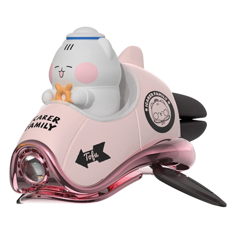 ICARER FAMILY Spaceship Design Cute Car Fragrance Diffuser Car Freshener Vent Clip
