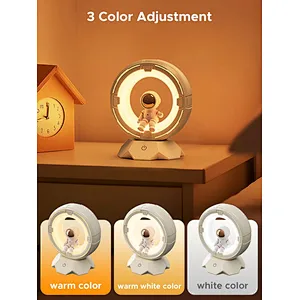 Children's Night Light Lamp Space Astronaut Night Light Creative Silicone LED Lamp for Home and Office Decor