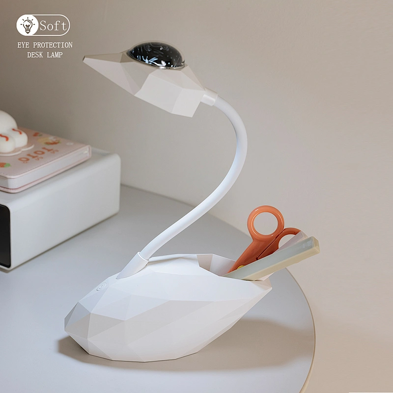 Swan Shape RGB Light Projector Home Decor Living Room Rechargeable Led Smart Kids Night Light Eye Protection Table Lamp