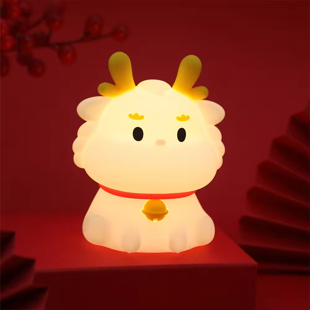 Cute Dragon Colorful Bedside Kids Gift Bedside Home Room Decoration Ambient Dimmable Tap Animal Night Light for Baby