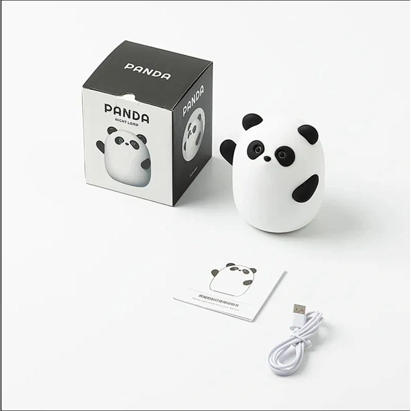 Cartoon Panda Dimmable Nursing Table Tap Lamp Rechargeable USB Led Power Battered Home Room Decoration Kids Night Light