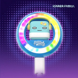 ICARER FAMILY Rechargeable Night Light with Multicolor Car Decoration Lamps and Car Aroma Music Rhythm Light Smart Night Light