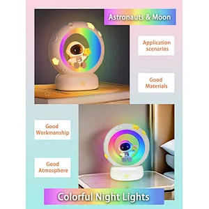 Colorful 3D Room Mood Led Bedside Lamp Unique Mini Battery Powered Desk Lamp Children's Table Lamp Light for Home