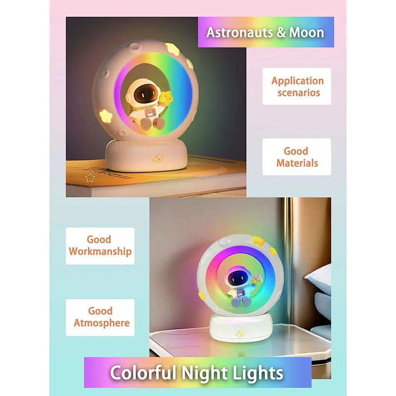 Colorful 3D Room Mood Led Bedside Lamp Unique Mini Battery Powered Desk Lamp Children's Table Lamp Light for Home