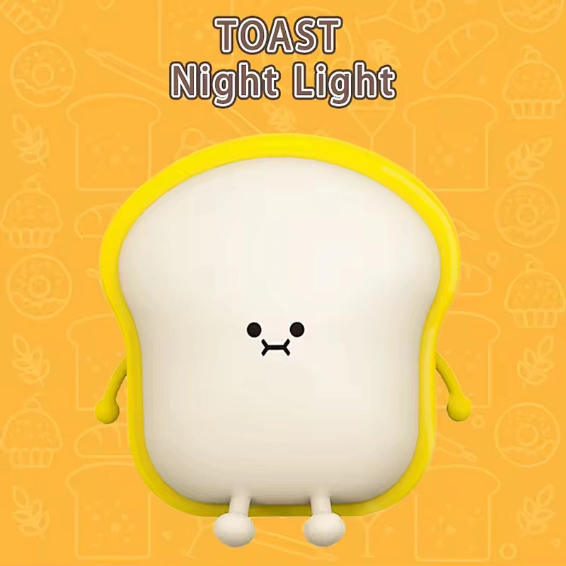 MY Toast LED Night Light USB Rechargeable Touch Control Silicone Lamp for Kids Touch Light