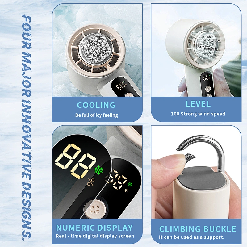 Super Silent Cooling Portable Small Office Desk Stand Fans Rechargeable High Speed Outdoor Turbo Handheld Fan