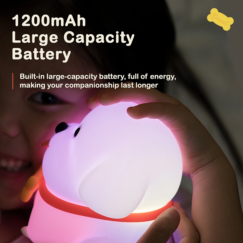 Cute Toy Gift Dog Anime Silicon Bedside Home Decor Lamp USB Touch Led Lights for Room Rechargeable Led Night Lamp for Children