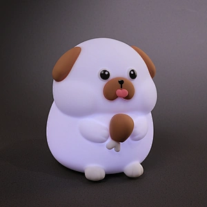 Kids Cartoon Gift Puppy Led Night Light Sleep Cute Dog Rechargeable Night Light Silicone Night Light for Bedroom