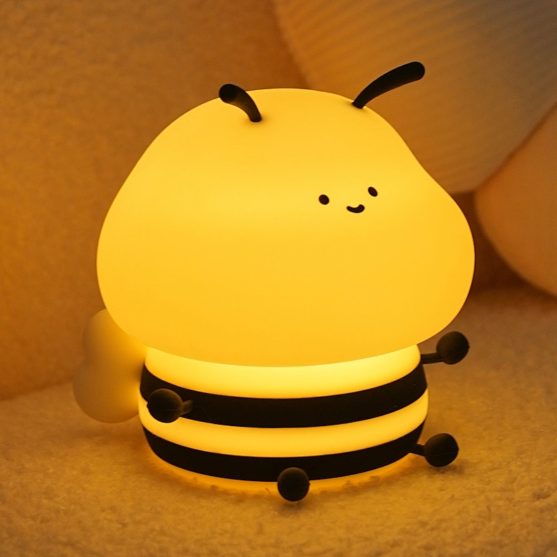 ICARER FAMILY Animals Night Light Colorful Bee Shape Night Lamp for Kids Sleep Night Light