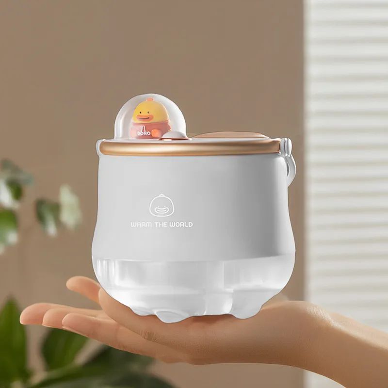 ICARER FAMILY Mini Air Humidifier 400ml Cool Mist with 10-Hour Working Time 1200mAh for Car Household Hotel Outdoor Use