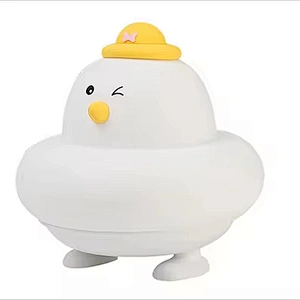 ICARER FAMILY Duck Night Light Yellow Silicone Night Light Battery Style