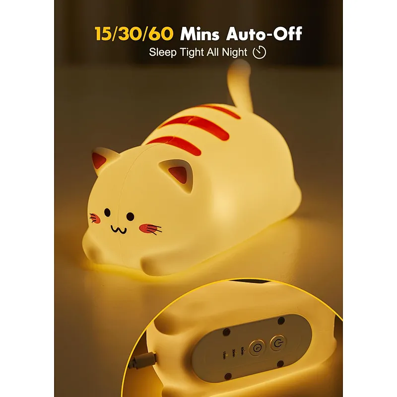 Cute Cat Silicone Night Lamp a Perfect Gift for Kids and Cat Lovers
