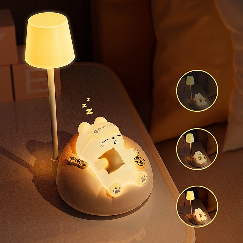 Cute Sleeping Cat Desk Light for Gifts and Decoration Touch Light