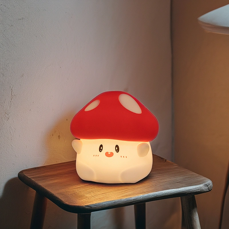 Cute Cartoon Soft Silicone Night Lights Rechargeable Tap Control  Bed Lamp Night Light for Kids
