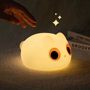 Kids Night Light Cute Rechargeable LED Cat Light Touch Control Mini LED Lamp with ABS Material for Living Room Use