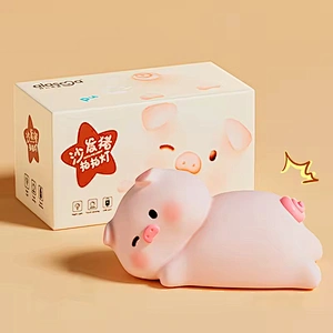 Voice Control Kids Silicone Gift Animal Bedroom Bedside Table Lamp Home Room Decoration Desk Light Cute Pig Children Night Light