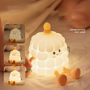 Birthday Cake Shape 3D Led Light Lamp Phone Holder Led Battery Powerd Table Unique Room Decor Cute Night Light for Kids Room