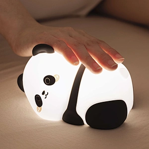 New  Panda Night Light Bedroom Silicone Atmosphere  Children's Gift Pat  Timing Companion Night Light Factory Wholesale