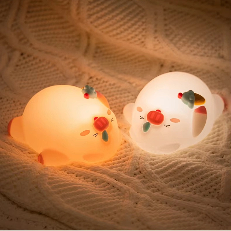 Animal Light Pig Warm USB Lamp Designer Bedside Table Led Sleep Baby Living Room Lighting Girls Silicone Night Lights for Home