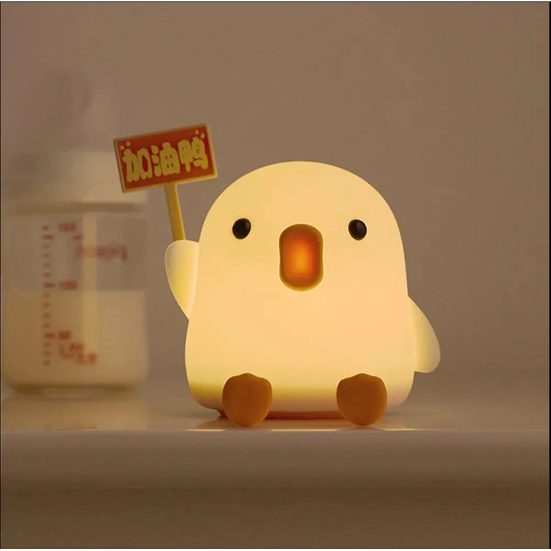 Charming Cute Duck LED Night Light for Kids Room with Cozy Glow Cartoon Night Light Touch Light