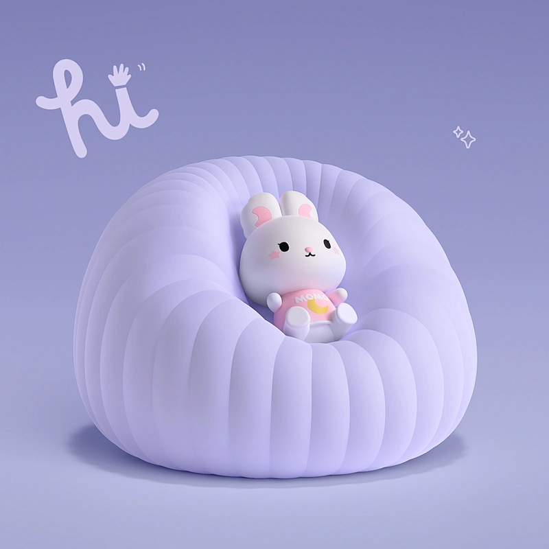 ICARER FAMILY Cute Sofa Shape Night Light Silicone Lamp for Baby Home Use Patting Silicone Night Light for Kids
