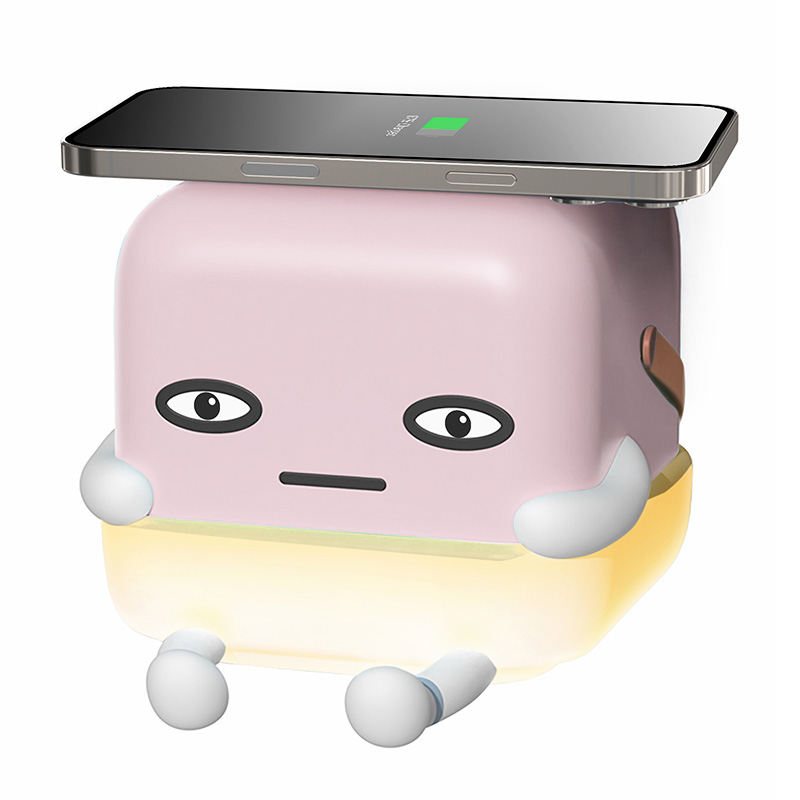 ICARER FAMLY Night Light for Kids Wireless Charger Night Light With Phone Holder Design