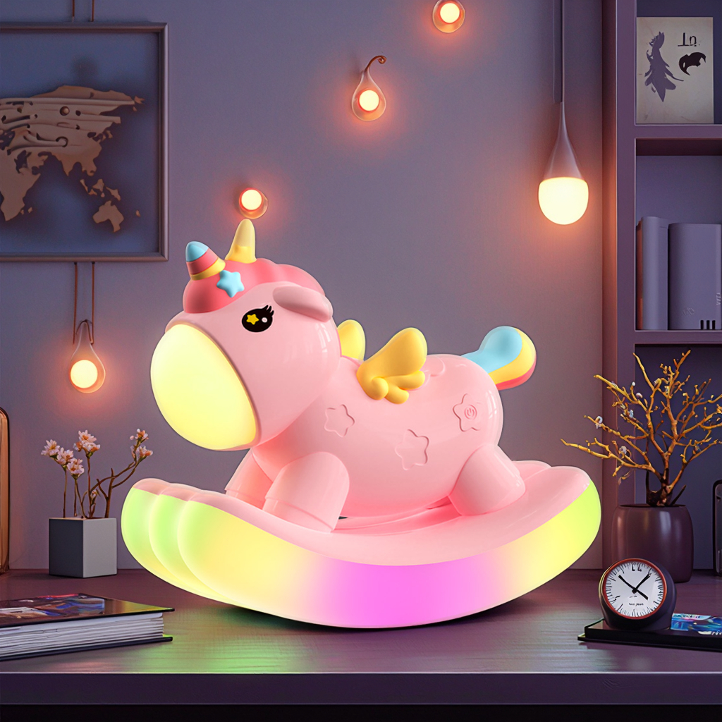 ICARER FAMILY Unique Animal Design Unicorn Kids Night Light Home Room Decoration Touch Control Cute Animal Lamps