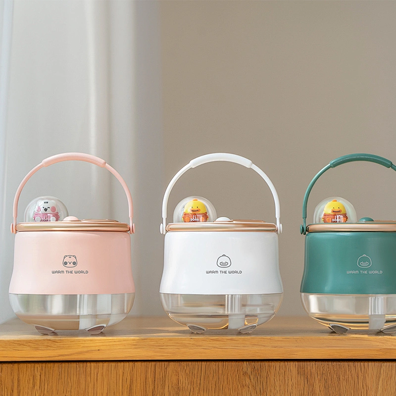 Cute Dual Spray Ultrasonic Humidifier Portable Cool Mist Mini Air Humidifier Purifier