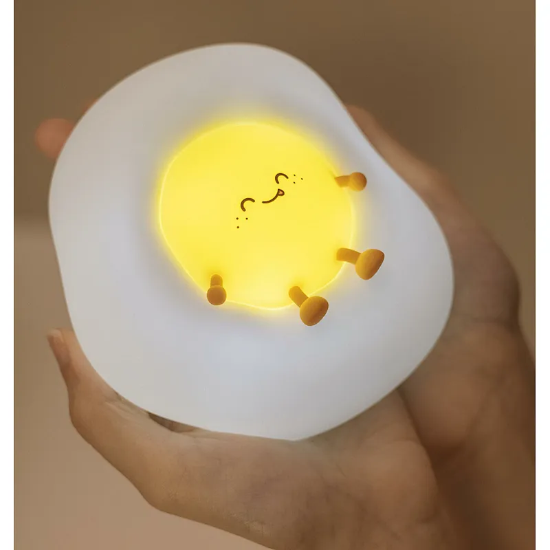 Kawaii Gift Creative Fried Egg One Piece Anime Cute Cartoon Color Changing Cute Led Night Light for Kids Baby