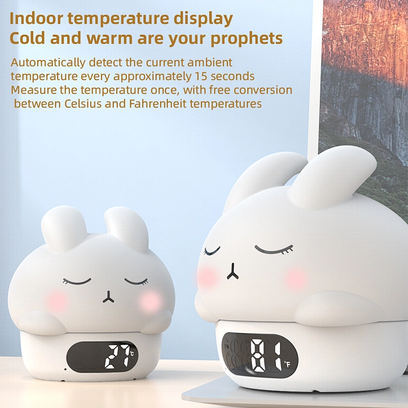 Smart Night Light Three-in-one Alarm Clock RGB Colorful Atmosphere Light Tap Control Lamp