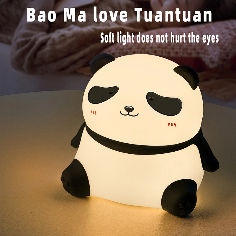 Cute Healing Panda LED Lamp with Soft Restful Light for Children Room and Peaceful Nights Touch Light